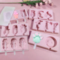 Silicone Reusable Popsicle Cakesicle Molds - Ice Pop Maker for DIY Ice Cream Food Grade Cake Mold with 100 Wooden Sticks/