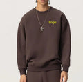 RNSHANGER DIY Custom Logo 350GSM Heavyweight Men's Spring Windproof Sweatshirt Thick Cotton Solid Color Hoodies Pullover