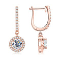 Wholesale  Iced Out Grade D Moissanite Earrings 925 Sterling Silver  1ct+1ct Moissanite GRA Certified Drop Earrings Women