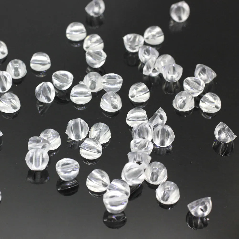 Solid Hard Plastic Acrylic Beads Close Middle Hole Half Sphere for Hair Ribbon Connection Accessories