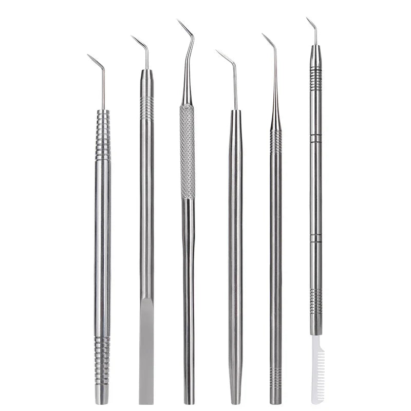 Embroidery Beauty Hot Eyelash Metal Pick Stick Beauty Tools Stainless Steel Eyelash Extensions Auxiliary Tools Doll Hot