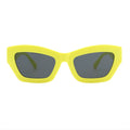 HP21619 Sun Glasses Matte Yellow Square Sunglasses Cat Eye