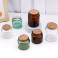 100ml 200ml Yankee Style Empty Glass Candle Holders with Cork Lid Cheap Price Environmental Friendly