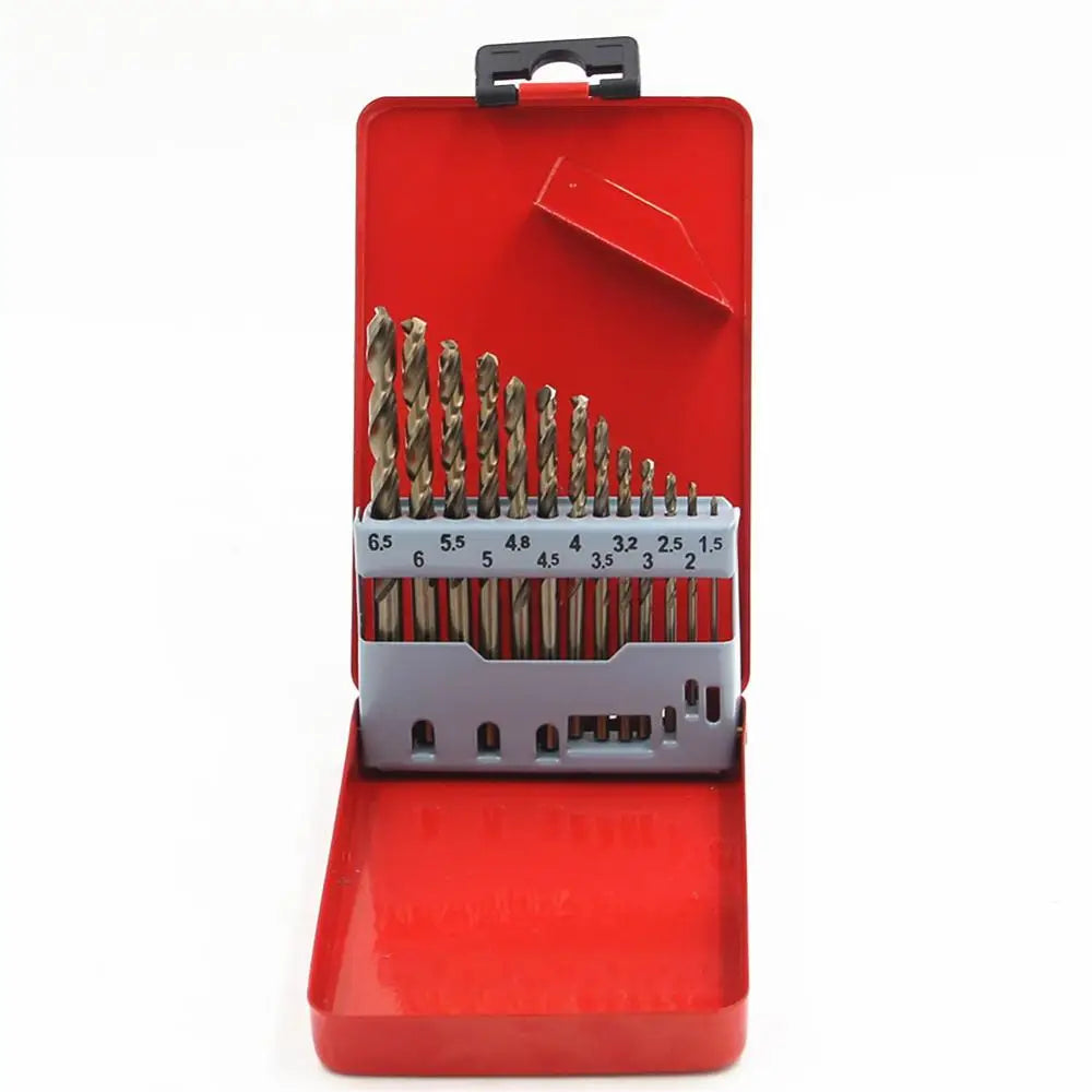 M35 High Speed Steel Roasted Jute Drill Full Grinding Stainless Steel Open Hole Cobalt Electric Drill Set Straight Handle Cuttin