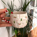 Custom Ins Novelty Porcelain Cute Christmas Coffee Mug with Custom Logo Printing Color Options 280ml Capacity Pink Ceramic Gift