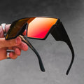 LMA Hot Sales Personality Brand Red Lens Women Men INS Small Frame Square Hip-hop Custom Logo Safety Sunglasses High Quality