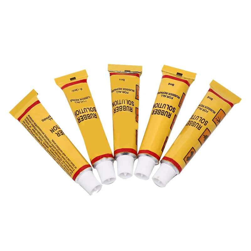 1/5Pcs 8ml Adhesive Glue Cement Rubber Inner Tube Repair Puncture Cold Patch Solution Kit Bicycle Repair Tool Bike Glue