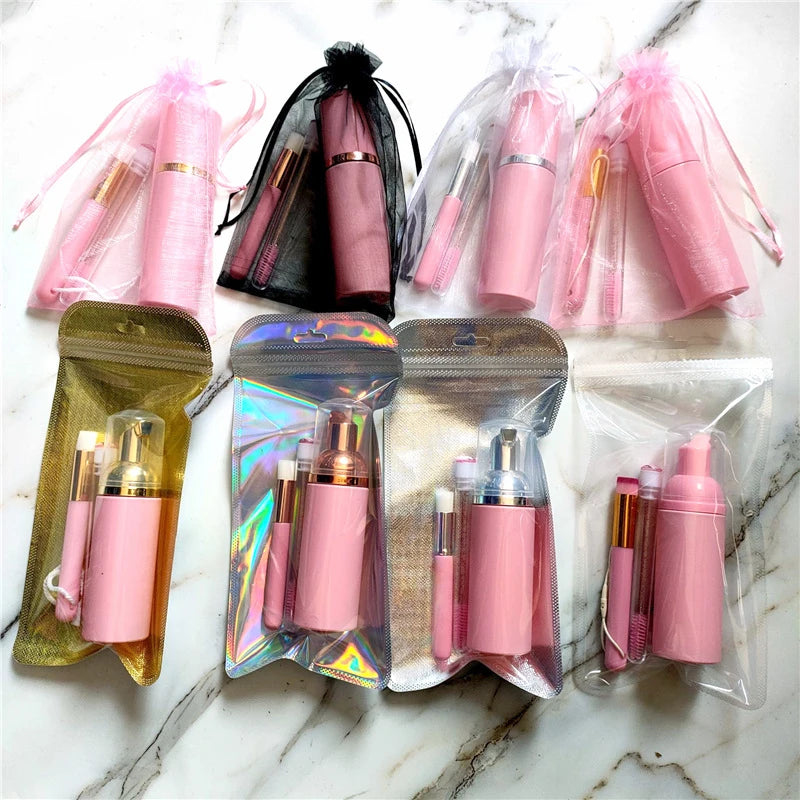 Private Label Pink Formula Foaming Lash Extension Eyelash Cleanser Logo Lash Shampoo Lash Foam Cleaner