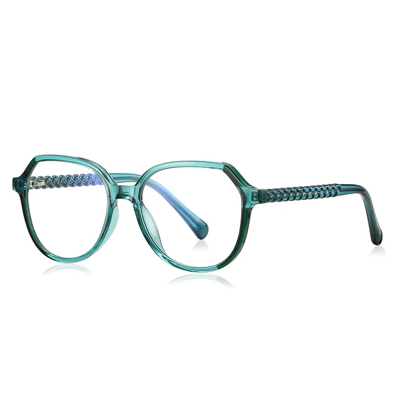 2139 Large Round Frame New Style Blue Light Blocking Glasses Frames Women TR90 High-Grade Fashion Computer Eyeglasses