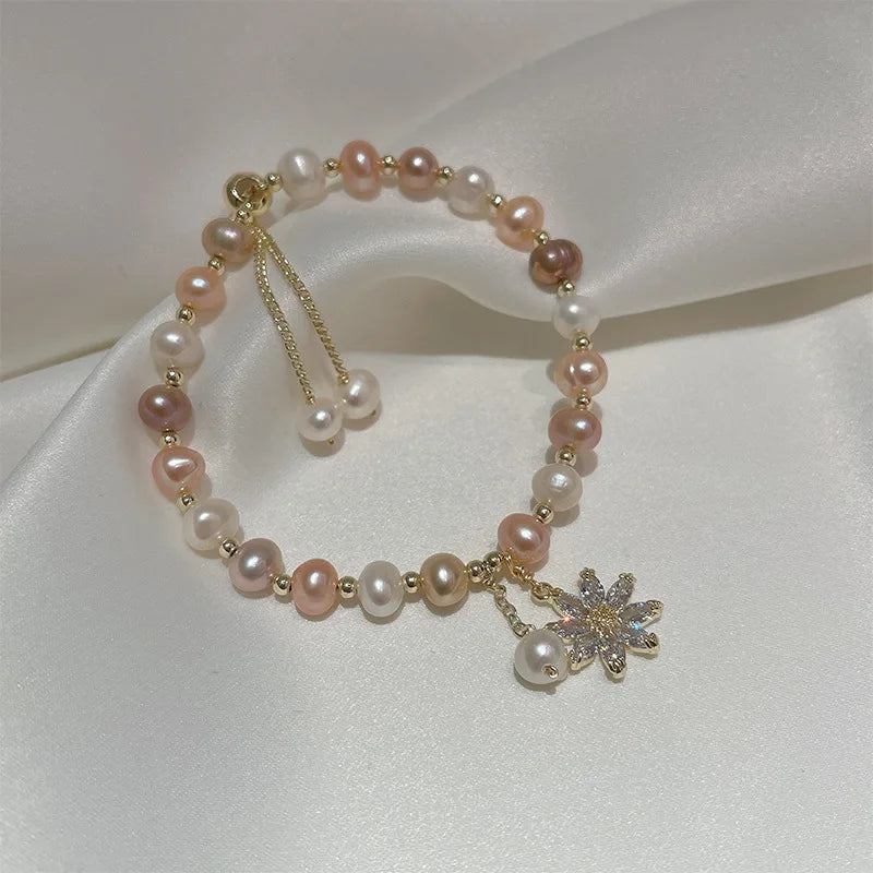 2025 Crystal Wholesale Fashion Freshwater Pearl Beads Adjustable Lucky Bracelets