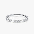 Ailmay 925 Sterling Silver Minimalism Elegant Cubic Zirconia Stackable Finger Ring Hypoallergenic Wedding Jewelry for Women Gift