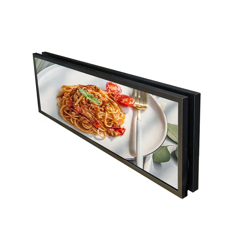 Android Ultra-wide Double Side Screen Stretch Bar Lcd Screen Panel Digital Signage Monitor Display for Shopping Mall