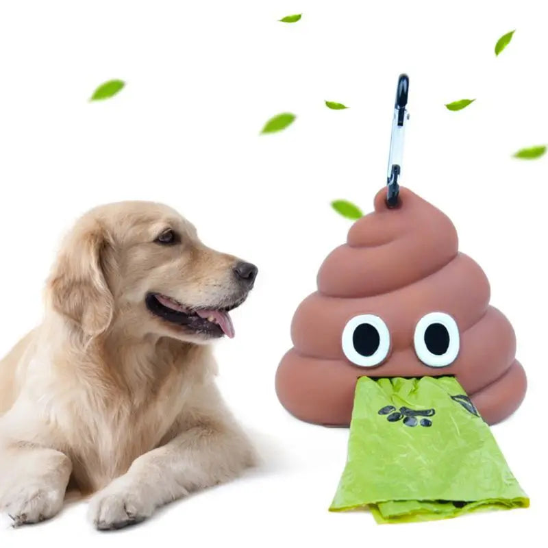 2024 New Design Funny Poop Pattern Earth Friendly Biodegradable Pet  Dog Waste Bags Poop Bag Holder