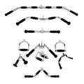 Factory Cheap Multi Gym Accessories Fitness Equipment Flat Handle Grip Gym Bar Triceps Push Down Pull Down Bar Set