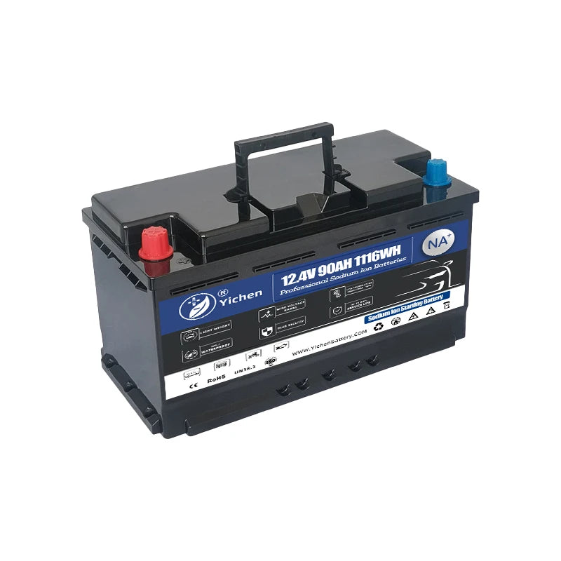 Custom YichenLFP YCST-NA12100-S Sodium Ion Battery Pack 20c 12v 100ah 1800CCA Din Auto Battery for Car Boat