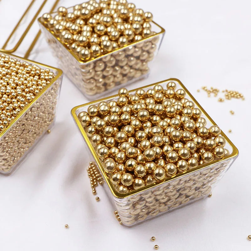 For Gold & Silver Sugar Sprinkles Sweet Cake Decoration Solid Metallic in Bag Wholesale
