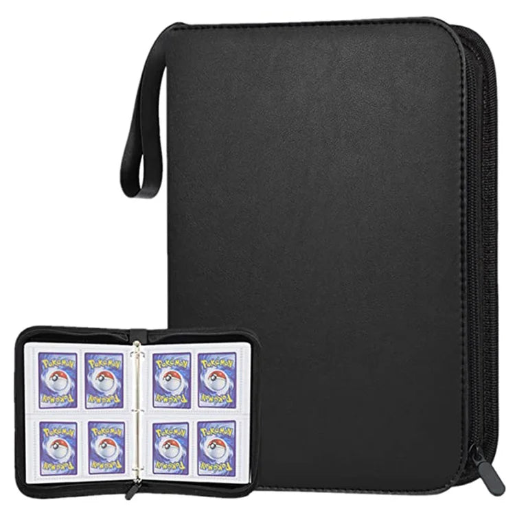 Wholesale Custom Zipper 4 Pocket Pu Trading Card Binder for 400 Cards Baseball Card Binder