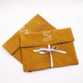 Luxurious Custom Reusable Recyclable Gift Pouch Bag Drawstring Silk Screen Printed Logo for Silk Scarf Jewelry Purse Packaging