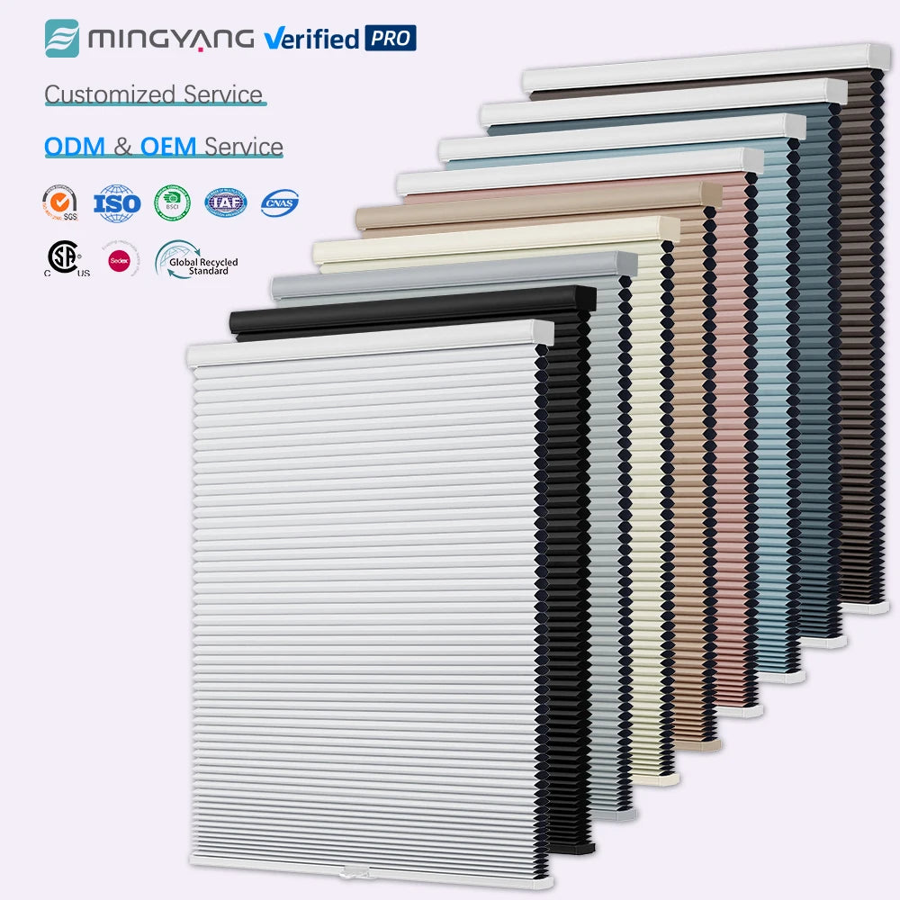 Cellular Shutters Sunshade Roller Blinds Cordless Honeycomb Blinds for Hotel &Home Decoratonation