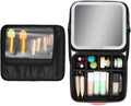 2023 Travel Makeup Case with Large Removable Lighted Mirror Partitionable Cosmetic Bag Cosmetic Artist Organizer