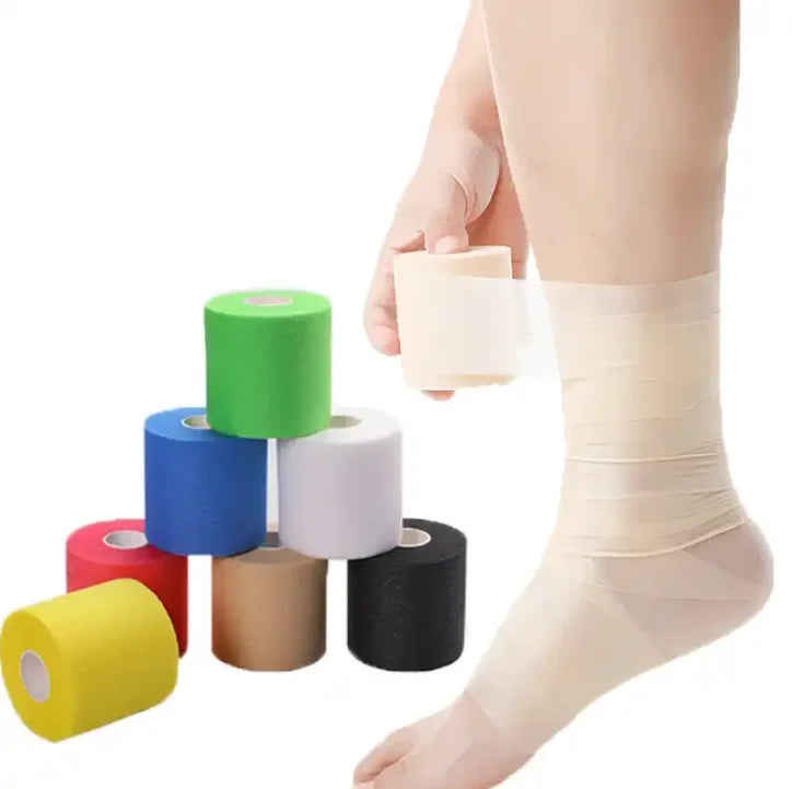 7cm*27m Ready to Ship Breathable & Soft PU Foam Bandage Prewrap Athletic Tape CE Certified Adjustable for Sports Fitness Unisex
