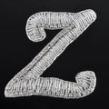 Keering Crystal Cursive Iron on 26 English Letters Alphabet Rhinestones Neads Patches