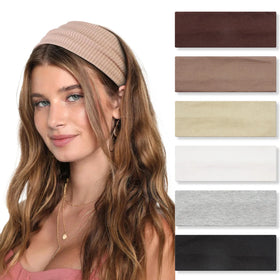 9cm Women Winter Headbands Knit Soft Elastic Head Wraps Warm Crochet Warmer for Women Wash Face Daily Wear Hairband