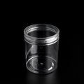 Empty Food Container Custom Color clear Wide Mouth PET Plastic Jars with clear Lid for Nuts Candy