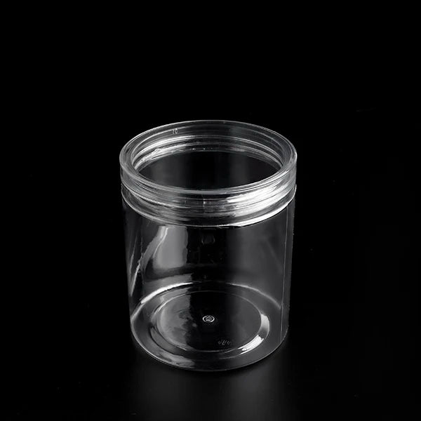 Empty Food Container Custom Color clear Wide Mouth PET Plastic Jars with clear Lid for Nuts Candy