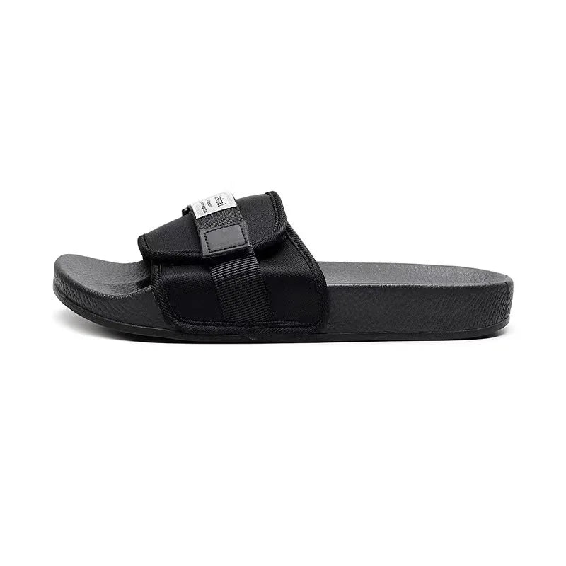 Men's Simple Fashion Slippers Trendy Outdoor Couple Shoes Men's Thick Bottom Comfortable Non-slip One Strap Convenient Slippers
