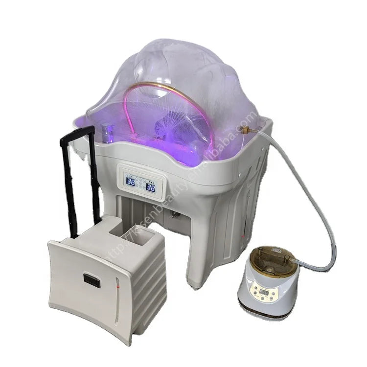 KISEN Removable Shampoo Bowl Portable Head Spa Washing Hairdressing Shampoo Sink Hair Salon Wash Basin with Handle tank