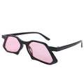 Newest Products Men and Ladies Polygonal Exotic Sunglasses Model Orange Blue Pink Green Big Size Sunglasses