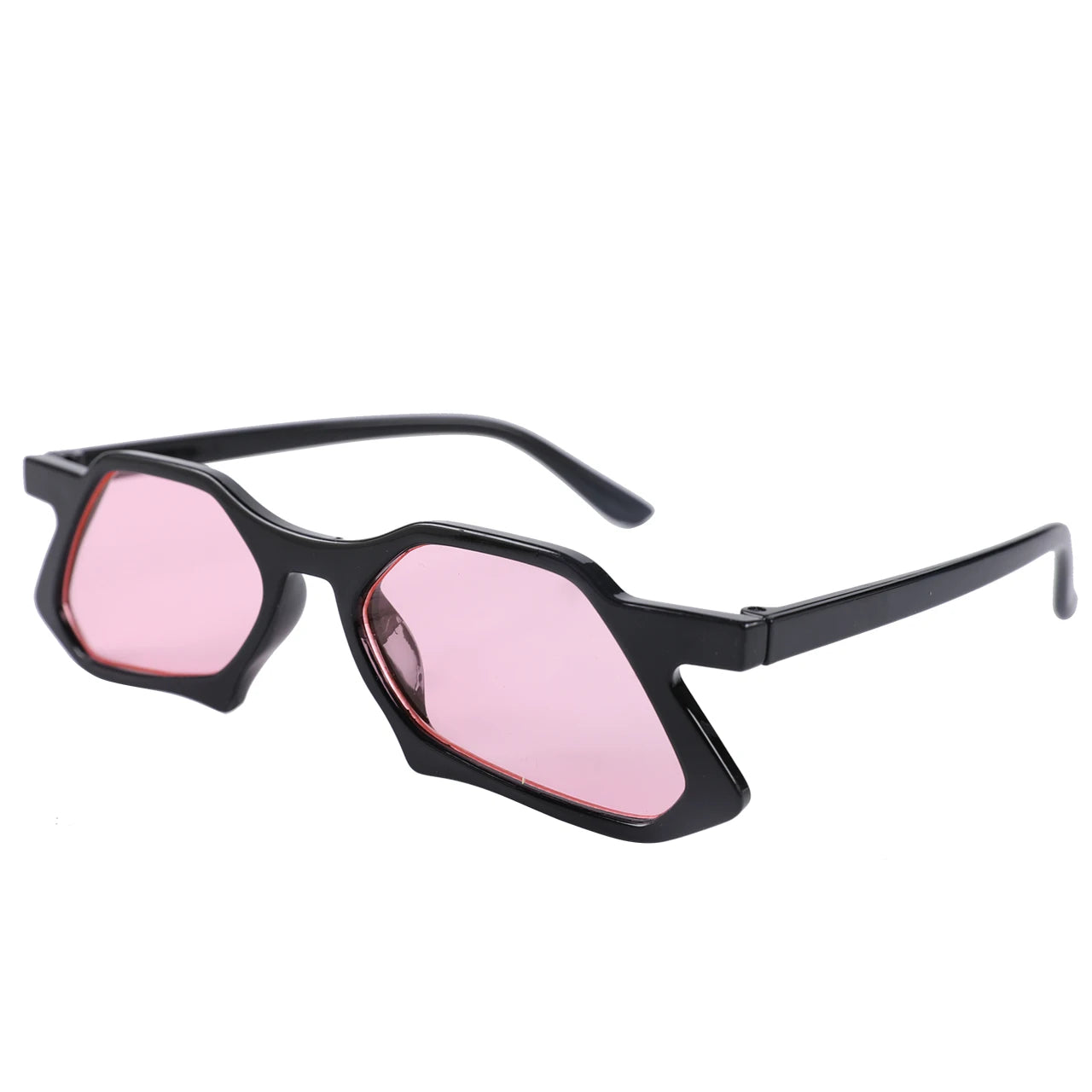 Newest Products Men and Ladies Polygonal Exotic Sunglasses Model Orange Blue Pink Green Big Size Sunglasses