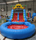 Commercial PVC Double Lane PVC Inflatable Water Slide Combo with Pool Obstacle Climb Inflatable Pool Slides