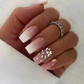 Dropshipping 24 Pcs Gradient Collection Art Press on Nails Artificial Fingernails Customize False Nails for Everydaywear 2268
