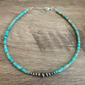 Western Jewelry Navajo Pearl Choker Cowgirl Turquoise Necklace for Woman Gift
