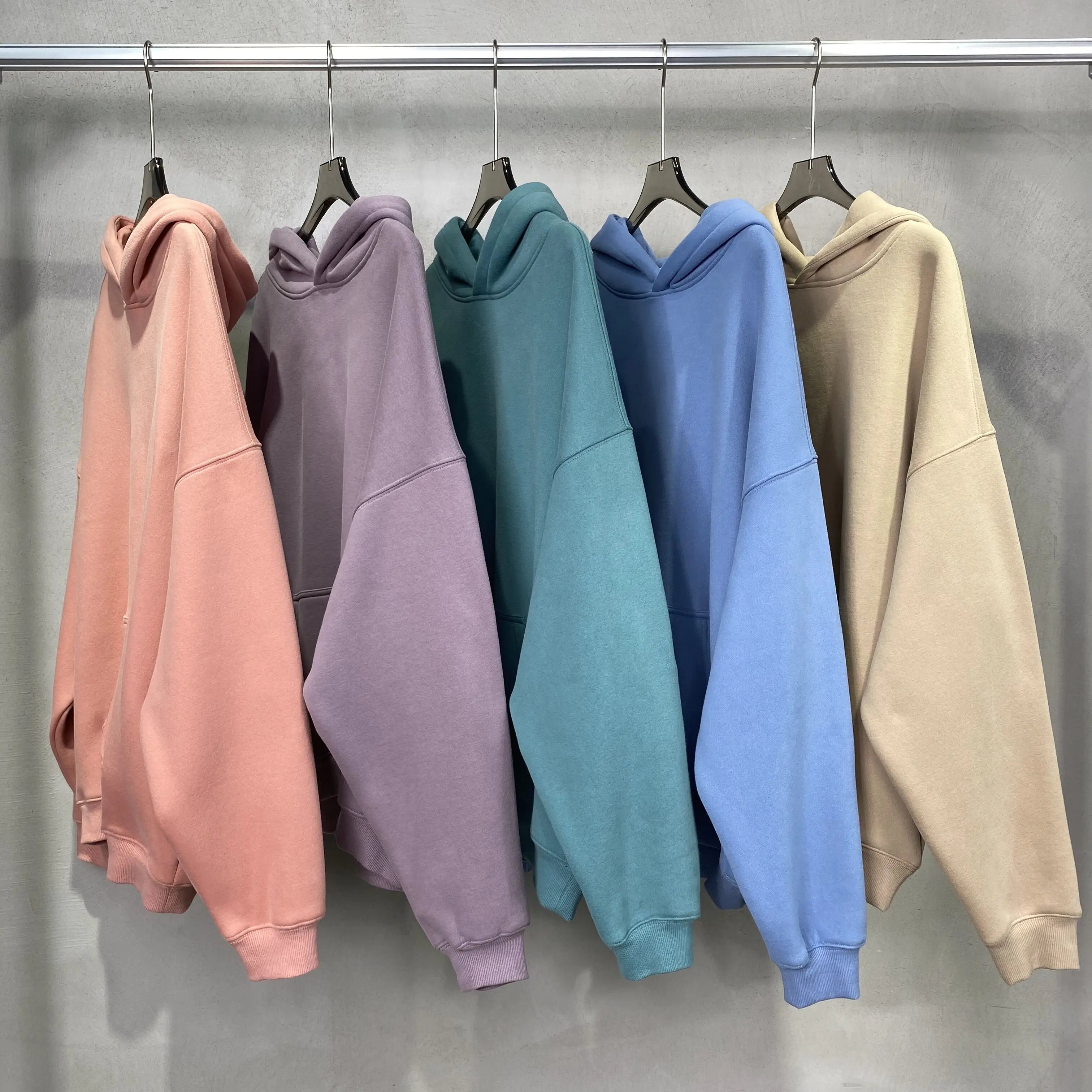 Custom 400 500  Gsm  Men Oversize Heavy Fleece Cotton Sweatshirt Sweat Tracksuit Unisex Straight Leg Sweatpants and Hoodie Set