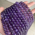 Wholesale Loose Gemstone Healing Natural Crystal Gem Stone Round Loose Beads 8mm High Quality Precious Stones Beads Amethyst