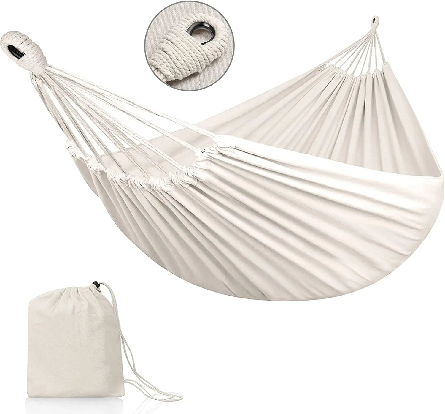 WOQI  Hammock Hanging Swing Double Boho Brazilian Macrame Fringe Max 500 Lbs for Indoor Outdoor Patio Yard Garden