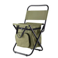 Outdoor Folding Camping Chair Portable Insulated Bag Chair Folding Fishing Chair with Cooler Box