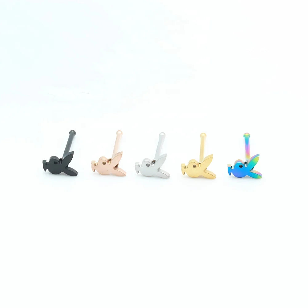 2023 Fashion Style Nose Jewelry Bunny Nose Piercing Rabbit Shape Nose Rings Stud