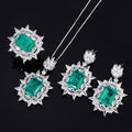 DAIHE Quality Wholesale Custom Gemstone Zircon Silver Jewelry 925 Sterling Necklace Sets for Women Jewelry