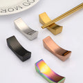 Restaurant Gold Stainless Steel Chopstick Stand Elegant Metal Chopstick Holder with Rest for Weddings DH8784
