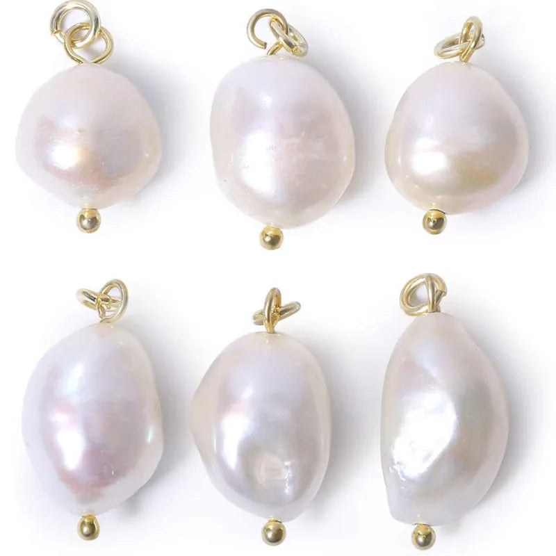 DIY Baroque Pedant for Necklace Bracelet Earrings Findings Jewelry Making Supplies Gold Silver 8mm 10mm