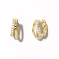 2024 Fashion New Personalized Brass Earring Double Circle Bling Zircon Creative Women Jewelry