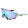 Wholesale New  Sports Outdoor Windproof One-piece Cycling Glasses Large Frame Mirror Lenses Sunglasses