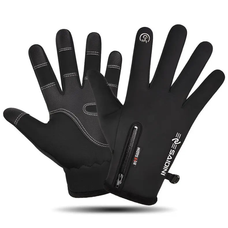 Waterproof Spring and Autumn Warm for Screen Plain Outdoor Gloves for Sports and Cycling