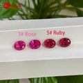 Wholesale 3# 5# 8# Ruby Pink Red Loose 3A Grade Synthetic Corundum Stone Oval Cut Ruby Red Corundum MegaBDM