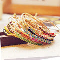 Wholesale Fashion Make a Wish Woven Grass Bracelet DIY Happy Friendship Charm Bracelet