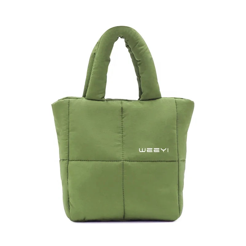 CHANGRONG Custom Women's 100% Polyester Puffy Tote Bag Casual Style Lightweight with Open Closure Type Blank Pattern No Handles